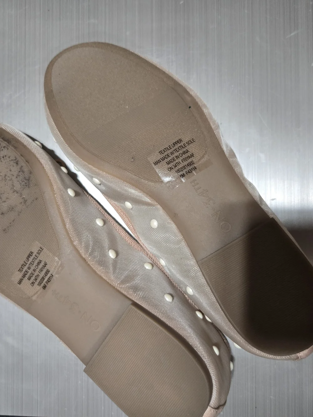 ON-34TH Blush Pearl Accent Ballet Flats - Women (Floor Sample)